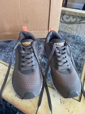 RBX Women's Gray with Coral Accent Athletic Sneakers